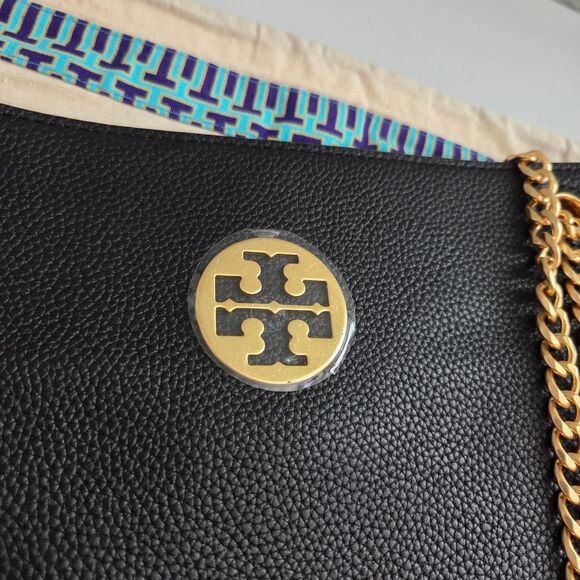 NWOT! Tory Burch Everly Swingpack Black Leather Shoulder Bag - Picture 2 of 10